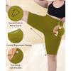 imageLALAGEN Women Plus Size Biker Shorts with Pockets  Tummy Control Gym Workout Running Yoga Volleyball Athletic ShortsMoss Green