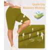 imageLALAGEN Women Plus Size Biker Shorts with Pockets  Tummy Control Gym Workout Running Yoga Volleyball Athletic ShortsMoss Green