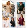 imageLALAGEN Womens Blouses Laser Cut Deep VNeck Puff Sleeve Blouse Tops 2025 Summer Boho Dressy Casual Swiss Dot Babydoll ShirtsZpeacock Blue
