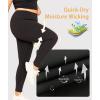 imageLALAGEN Plus Size Leggings for Women with PocketsHigh Waisted Compression Tummy Control Workout Gym 78 Length Yoga PantsBlack