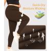 imageLALAGEN Plus Size Leggings for Women with PocketsHigh Waisted Compression Tummy Control Workout Gym 78 Length Yoga PantsCoffee Brown