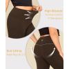 imageLALAGEN Plus Size Leggings for Women with PocketsHigh Waisted Compression Tummy Control Workout Gym 78 Length Yoga PantsCoffee Brown