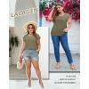imagePlus Size T Shirts for Women 2025 V Neck Ruffle Short Sleeve Basic Tee Casual Loose Fit Blouse Summer Trendy Tunic Tops