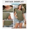 imagePlus Size T Shirts for Women 2025 V Neck Ruffle Short Sleeve Basic Tee Casual Loose Fit Blouse Summer Trendy Tunic Tops