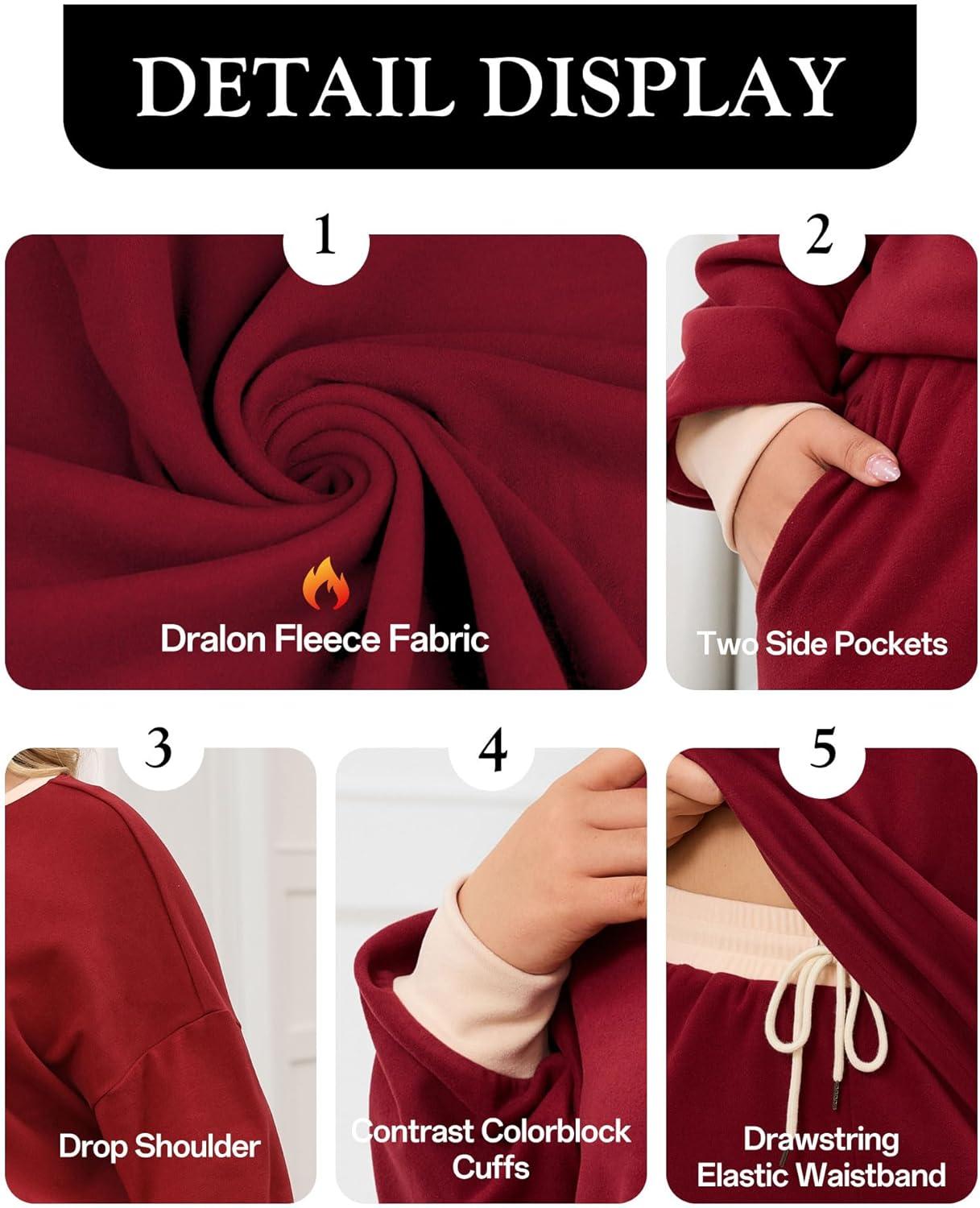 imageLALAGEN Plus Size 2 Piece Sets for Women Lounge Set Casual Sweat Shorts Sweatsuit Fleece Fall Matching OutfitsNavy