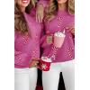 imageLALAGEN Womens Round Neck Sweater Sachet Pink Christmas Candy Cane Holiday Drop Shoulder Sweater PulloverAsachet Pink
