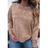 imageLALAGEN Womens Fall Loose Sweatshirt Saved by Grace Embroidery Mineral Wash Casual TopsDune
