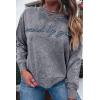 imageLALAGEN Womens Fall Loose Sweatshirt Saved by Grace Embroidery Mineral Wash Casual TopsHighrise