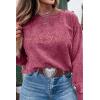 imageLALAGEN Womens Fall Loose Sweatshirt Saved by Grace Embroidery Mineral Wash Casual TopsMineral Red