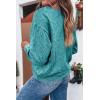 imageLALAGEN Womens Fall Loose Sweatshirt Saved by Grace Embroidery Mineral Wash Casual TopsSea Green