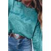 imageLALAGEN Womens Fall Loose Sweatshirt Saved by Grace Embroidery Mineral Wash Casual TopsSea Green