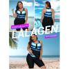 imageLALAGEN Womens 2025 Plus Size Tankini Swimsuits Rash Guard Capris Athletic Two Piece Swimwear Bathing Suits for Women S5XBlue Lightning