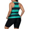 imageLALAGEN Womens 2025 Plus Size Tankini Swimsuits Rash Guard Capris Athletic Two Piece Swimwear Bathing Suits for Women S5XGreen