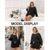 imageLALAGEN Womens Plus Size 2 Piece Outfits Pajamas Set Shorts Fleece Fall Matching Lounge Set Casual SweatsuitBlack