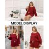 imageLALAGEN Womens Plus Size 2 Piece Outfits Pajamas Set Shorts Fleece Fall Matching Lounge Set Casual SweatsuitZred