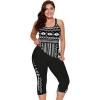 Z-black White Ethnic Print