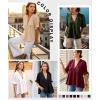 image:imageLALAGEN Womens Blouses Laser Cut Deep VNeck Puff Sleeve Blouse Tops 2026 Summer Boho Dressy Casual Swiss Dot Babydoll ShirtsAarmy Green