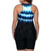image:imageWomens 2026 Plus Size Tankini Swimsuits Rash Guard Capris Athletic Two Piece Swimwear Bathing Suits for Women S5XBlue Lightning