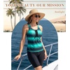 image:imageWomens 2026 Plus Size Tankini Swimsuits Rash Guard Capris Athletic Two Piece Swimwear Bathing Suits for Women S5XGreen