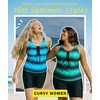 image:imageWomens 2026 Plus Size Tankini Swimsuits Rash Guard Capris Athletic Two Piece Swimwear Bathing Suits for Women S5XGreen
