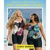 image:imageWomens 2026 Plus Size Tankini Swimsuits Rash Guard Capris Athletic Two Piece Swimwear Bathing Suits for Women S5XPrint Floral