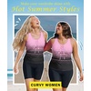 image:imageWomens 2026 Plus Size Tankini Swimsuits Rash Guard Capris Athletic Two Piece Swimwear Bathing Suits for Women S5XZpink Black Dots