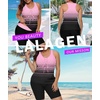 image:imageWomens 2026 Plus Size Tankini Swimsuits Rash Guard Capris Athletic Two Piece Swimwear Bathing Suits for Women S5XZpink Black Dots