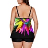 image:imageWomens Plus Size Tankini Swimsuit Two Piece Bathing Suits Swim Tank Top with Boy ShortColorful Sunflower