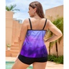 image:imageWomens Plus Size Tankini Swimsuit Two Piece Bathing Suits Swim Tank Top with Boy ShortSkrry Star