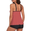 image:imageWomens Plus Size Tankini Swimsuit Two Piece Bathing Suits Swim Tank Top with Boy ShortZbrick Red Tree