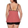 image:imageWomens Plus Size Tankini Swimsuit Two Piece Bathing Suits Swim Tank Top with Boy ShortZbrick Red Tree