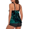image:imageWomens Plus Size Tankini Swimsuit Two Piece Bathing Suits Swim Tank Top with Boy ShortZdark Green Black