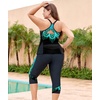 image:imageLALAGEN Womens Plus Size Tankini Swimsuits Rash Guard Capris Two Piece Swim Bathing Suits with Pants 2026 Modest SwimwearBlue Oval