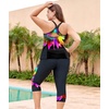image:imageLALAGEN Womens Plus Size Tankini Swimsuits Rash Guard Capris Two Piece Swim Bathing Suits with Pants 2026 Modest SwimwearColorful Sunflower