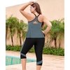 image:imageLALAGEN Womens Plus Size Tankini Swimsuits Rash Guard Capris Two Piece Swim Bathing Suits with Pants 2026 Modest SwimwearGray