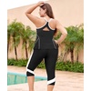 image:imageLALAGEN Womens Plus Size Tankini Swimsuits Rash Guard Capris Two Piece Swim Bathing Suits with Pants 2026 Modest SwimwearZblack White