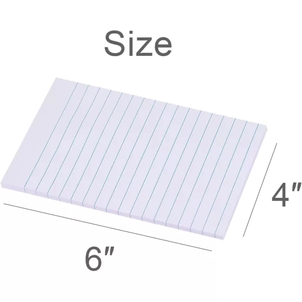 Vanpad Lined Sticky Notes 4X6 in Big Green Ruled Stickies Super Sticking Power Memo Pads Strong Adhesive 6 PadsPack 45 SheetspadLight Purple Pink