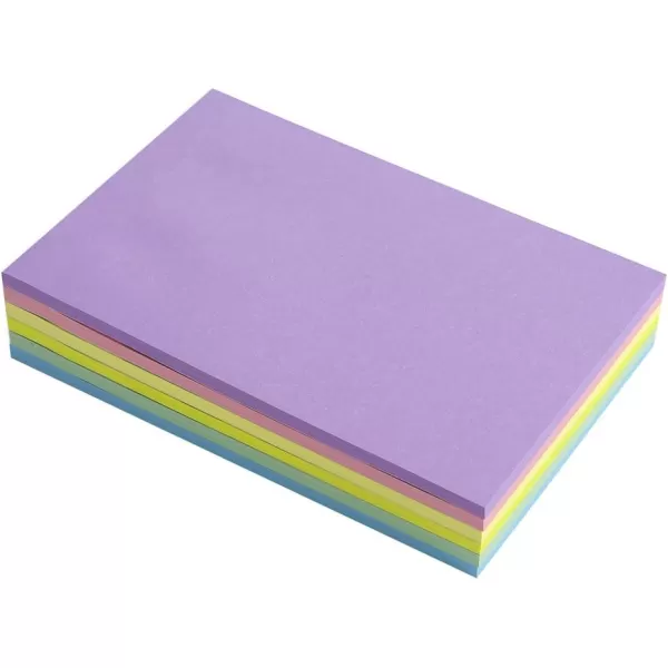 Vanpad Sticky Notes 4X6 in Pastel Post Stickies Super Sticking Power Memo Pads Strong Adhesive 6 PadsPack 45 Sheetspad4x6 Pastel