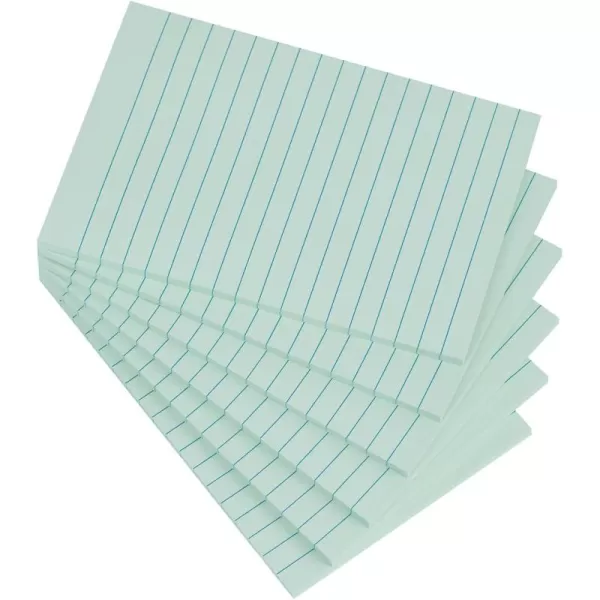 Vanpad Lined Sticky Notes 4X6 in Light sky blue Ruled Stickies Super Sticking Power Memo Pads Strong Adhesive 6 PadsPack 45 SheetspadGrayish Green