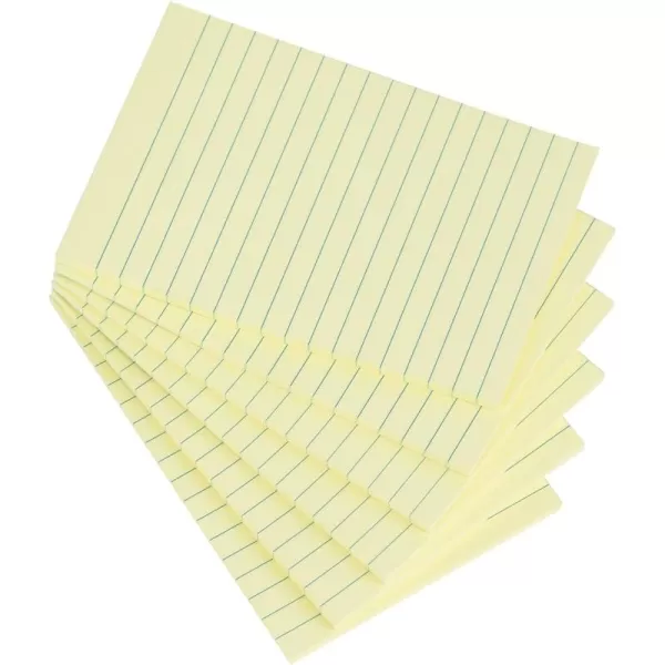 Vanpad Lined Sticky Notes 4X6 in Light sky blue Ruled Stickies Super Sticking Power Memo Pads Strong Adhesive 6 PadsPack 45 SheetspadLight Yellow