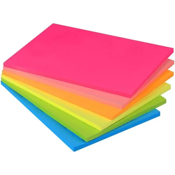 Vanpad Sticky Notes 4X6 in Pastel Post Stickies Super Sticking Power Memo Pads Strong Adhesive 6 PadsPack 45 Sheetspad4x6 Bright