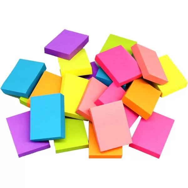 Sticky Notes 15x2 Inches Bright Colors SelfStick Pads 24 Pack 75 SheetsPad1800 Sheets24