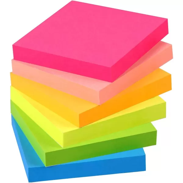 Vanpad 24 Pack Sticky Notes 2x2 in Pastel Post Stickies It Super Sticking Power Memo Pads Its Strong Adhesive 70 Sheetspad2x2 Bright