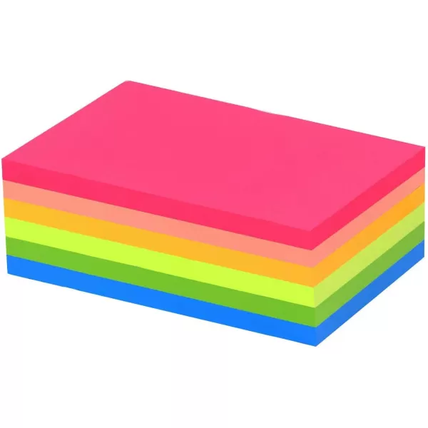 Vanpad Sticky Notes 3x5 in Bright Stickies Colorful Super Sticking Power Memo Pads Strong Adhesive 6 PadsPack 75 Sheetspad3x5 Bright