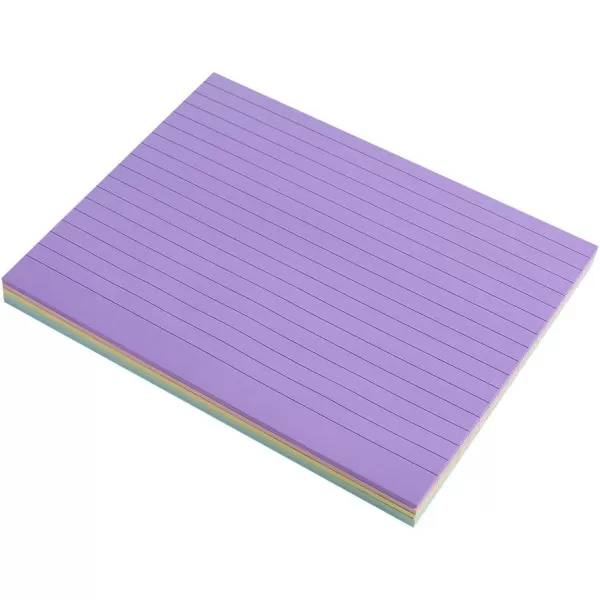 Vanpad Sticky Notes 6x8 in Bright Stickies Colorful Super Sticking Power Memo Pads Strong Adhesive 5 PadsPack 28 Sheetspad6x8 Pastel Lined