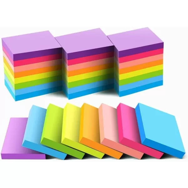 Sticky Notes 15x2 Inches Bright Colors SelfStick Pads 24 Pack 75 SheetsPad1800 Sheets24