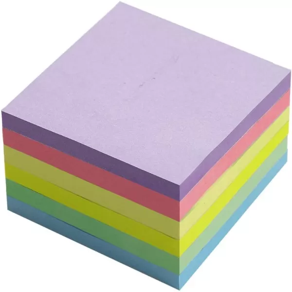 24 Pack Sticky Notes 3x3 in Post Bright Stickies Colorful Super Sticking Power Memo Pads Strong Adhesive 74 Sheetspad24pcs Pastel 3x3