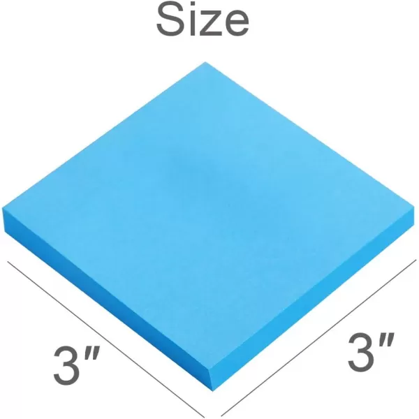 Sticky Notes 3x3 InchesLight Pink SelfStick Pads Easy to Post for Home Office Notebook 8 PadsPackBright Blue