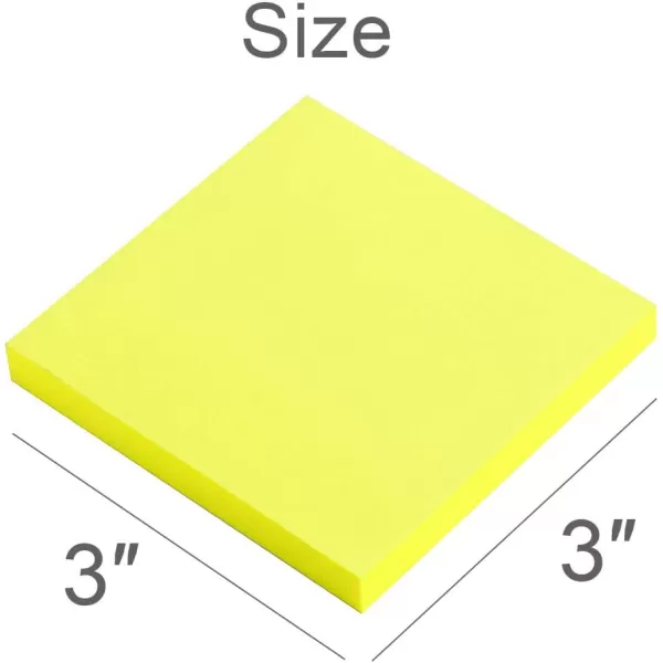 Sticky Notes 3x3 InchesLight Pink SelfStick Pads Easy to Post for Home Office Notebook 8 PadsPackBright Yellow