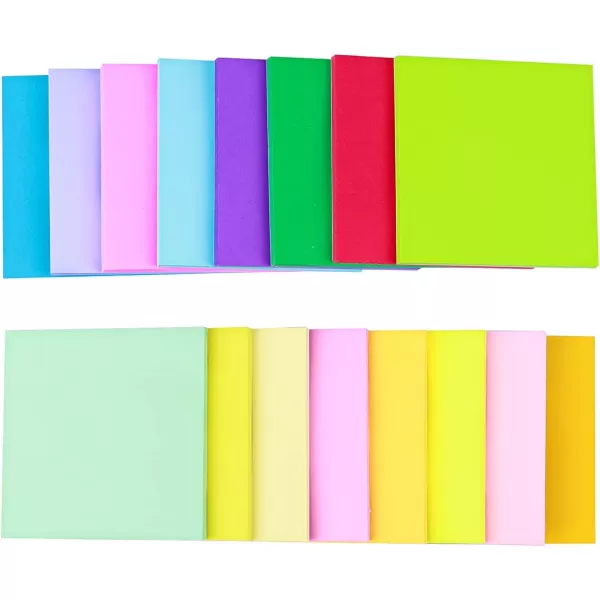 Vanpad 16 Pack Sticky Notes 3x3 InchesBright Colors SelfStick Pads Easy to Post for Home Office Notebook16 Pack